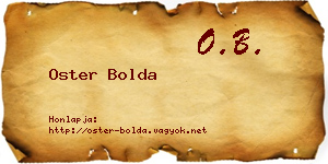 Oster Bolda névjegykártya